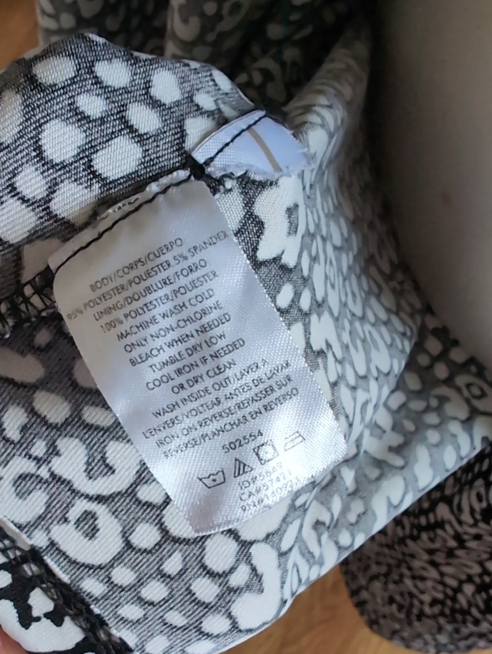 Loft Black & White Leopard Wrap Dress - Picture 4 of 5